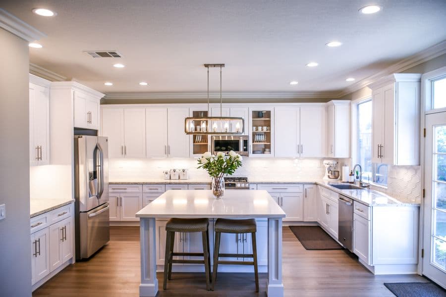 Rebuilt kitchen after fire cleanup and reconstruction